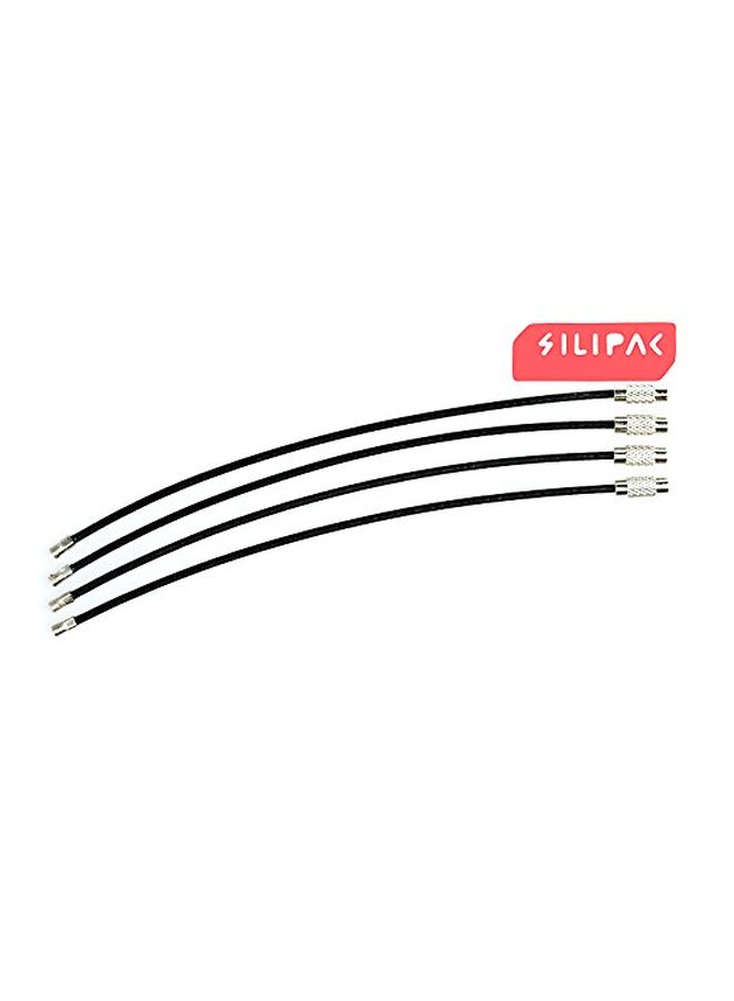 Silipac 4-Piece Large Key Ring Cable Wire Black - Image 2