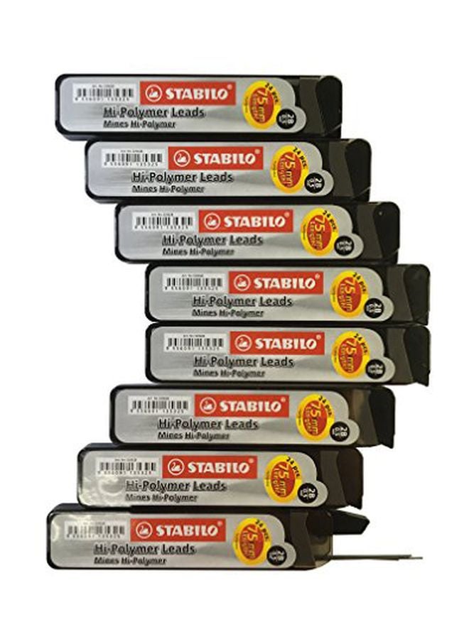 STABILO - 192-Piece Mechanical Pencil Lead Refill Black/Grey/Red - Image 1
