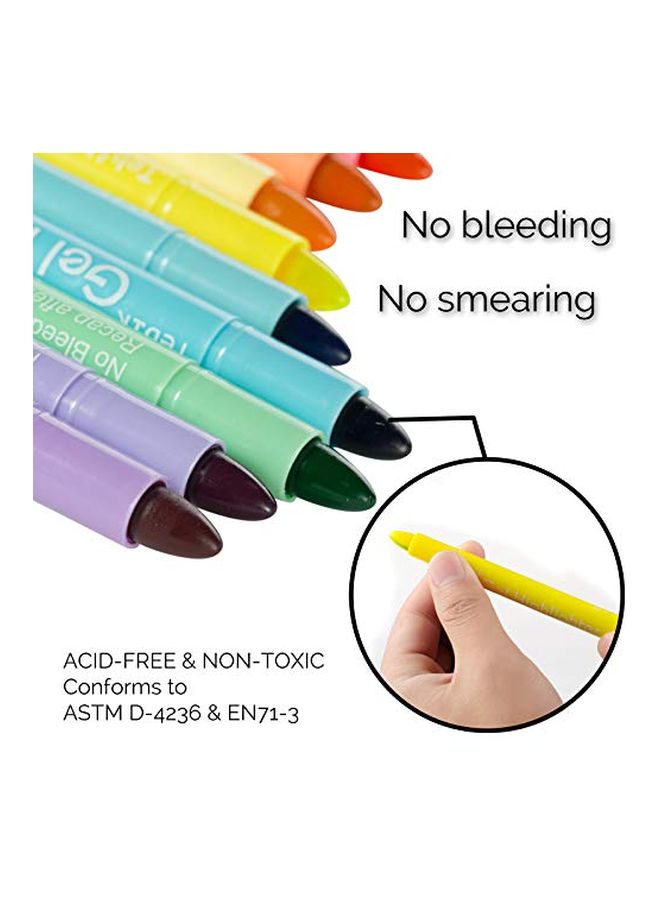 Tebik 10-Piece Gel Highlighter Yellow/Green/Pink - Image 3