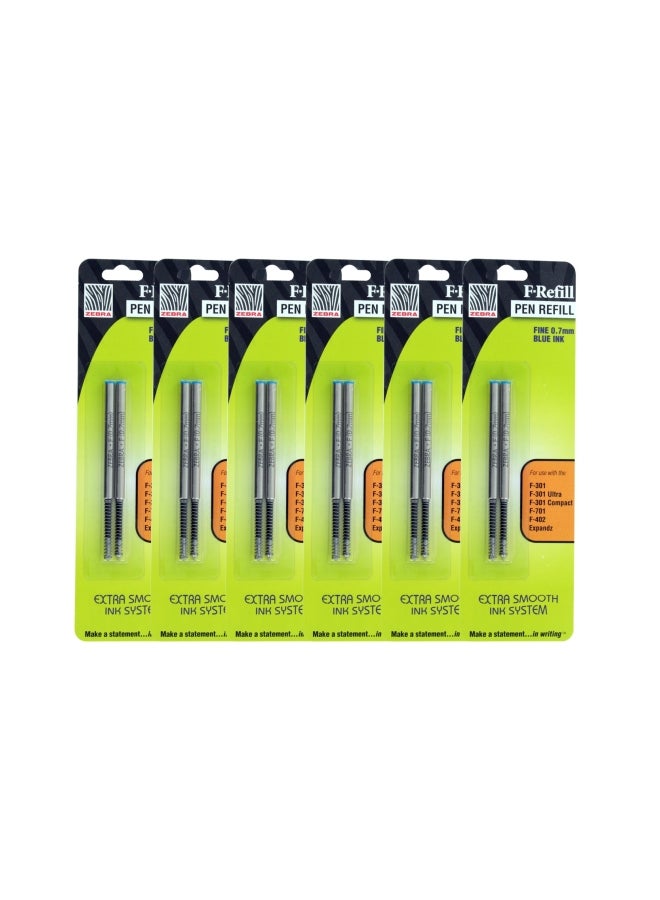 ZEBRA 12-Piece Ballpoint Refills Grey 