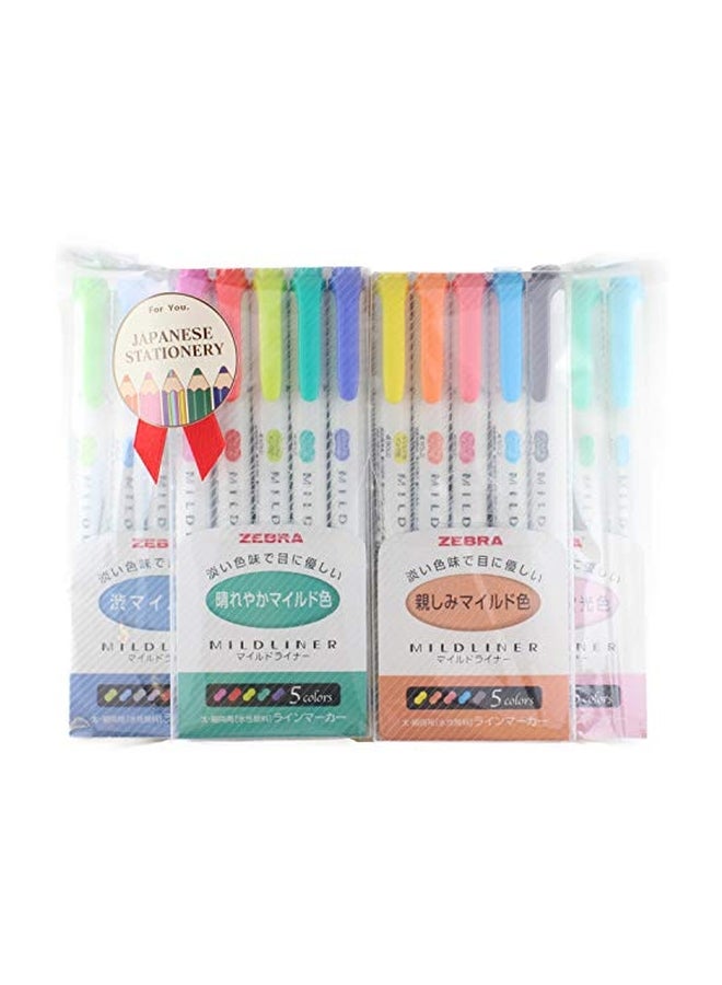 MILDLINER 25 Piece Zebra Highlighter Multicolour - Image 2