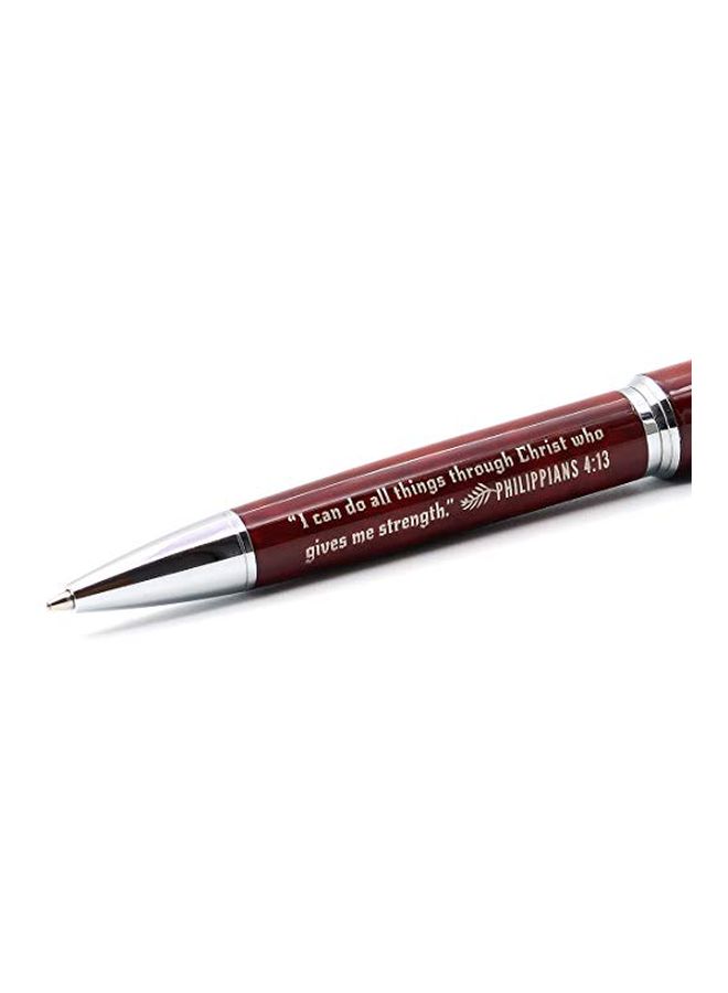 Quote Engraved Pen Brown/Silver - v1552376645/N21874104A_2