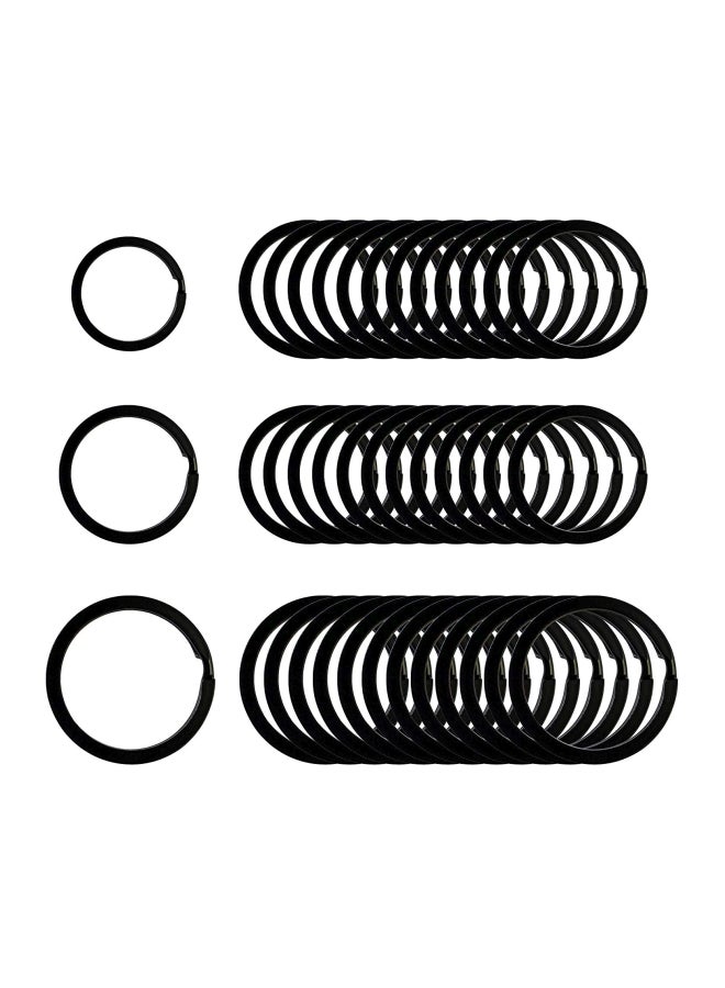 Millennial Essentials 36-Piece Metal Split Keychain Black - Image 1