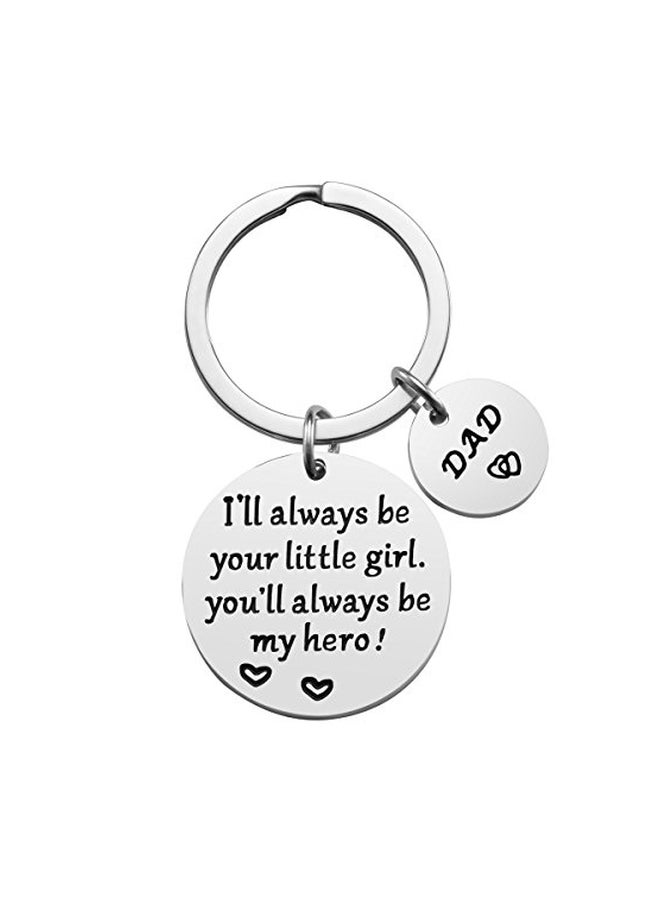 iWenSheng - Stainless Steel Keychain Silver - Image 1