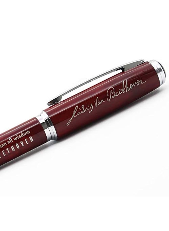 Inkstone Beethoven Engraved Quote Pen Brown - Image 2
