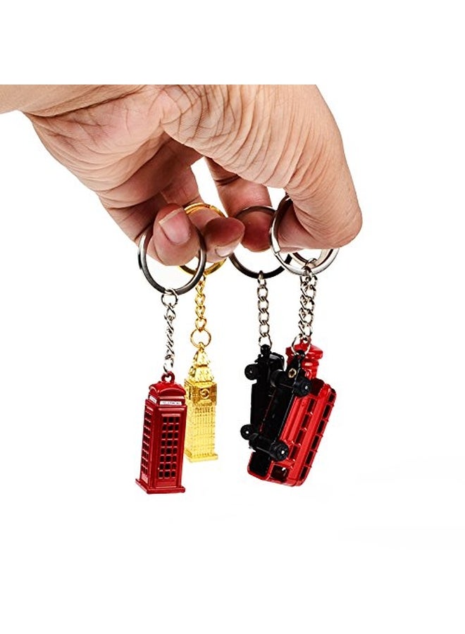 BOHS 5-Piece London Souvenir Keychain Set Gold/Red/Black - Image 3