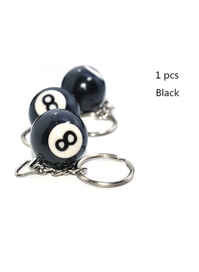 BeeSpring 8 Ball Keychain Black/Silver - Image 2