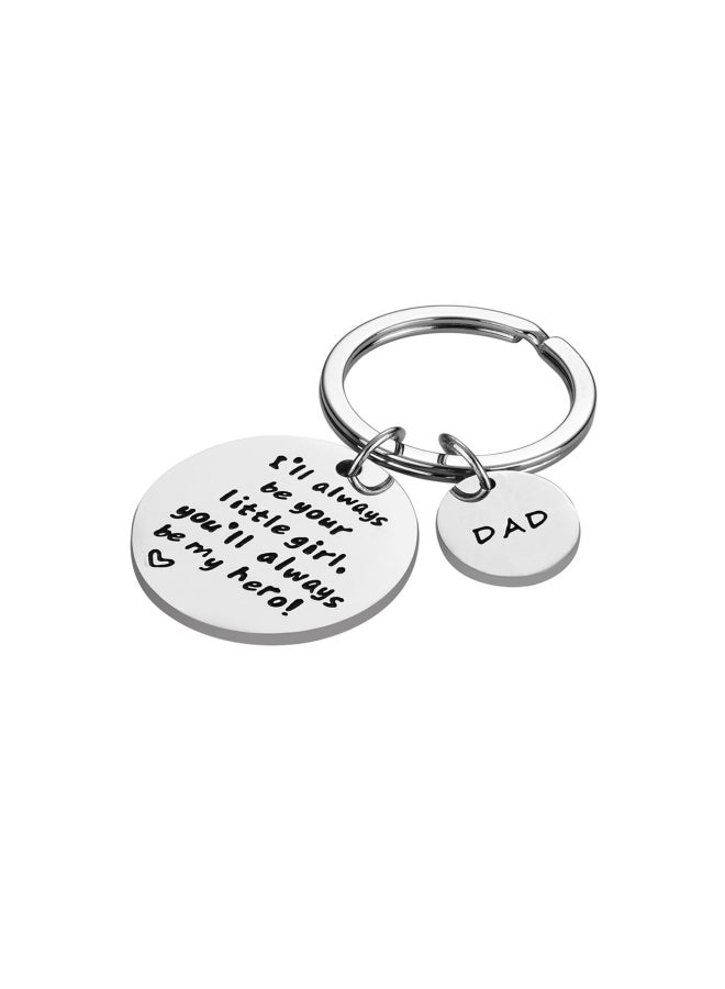 iWenSheng - Stainless Steel Keychain Silver - Image 1