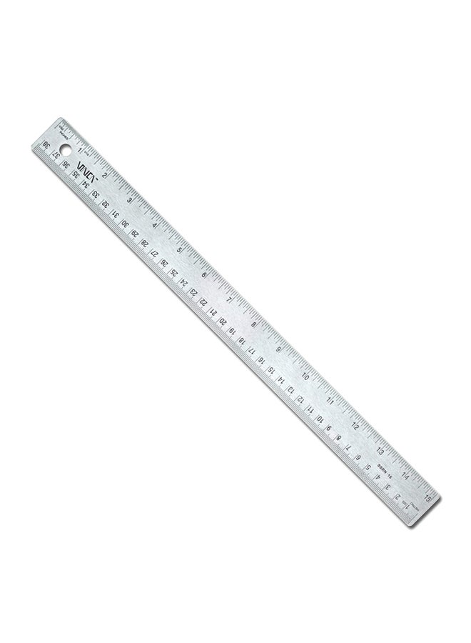 VINCA Stainless Steel Ruler Silver - Image 1