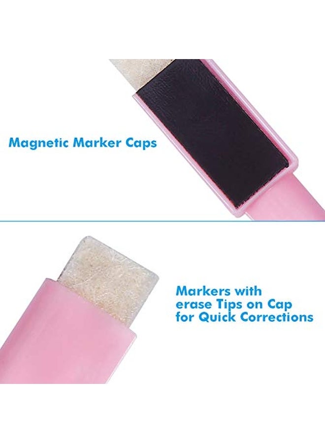 30 Piece Dry Erase Markers Magnetic Whiteboard Markers With Erasers Cap And Pencil Pouch For Office Multicolour