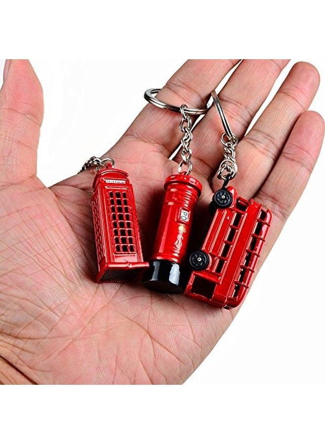 BOHS 5-Piece London Souvenir Keychain Set Gold/Red/Black - Image 2