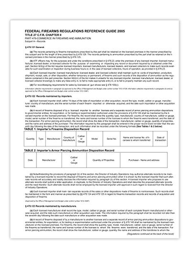 بوك فاكتوري Importer's Armor Piercing Ammunition Disposition Record Book Red  - Image 2