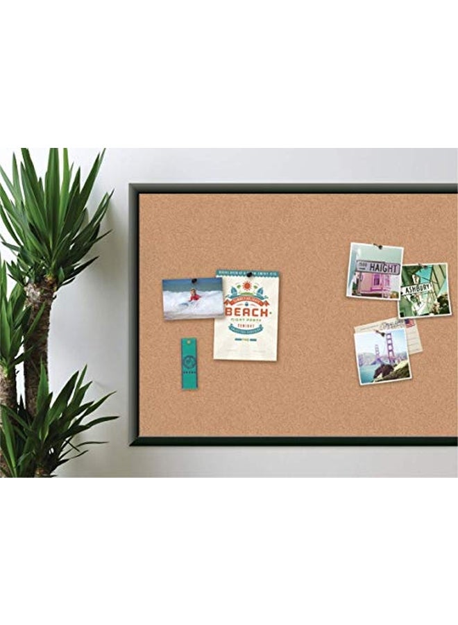 U Brands Cork Bulletin Board Black/Brown  - Image 3