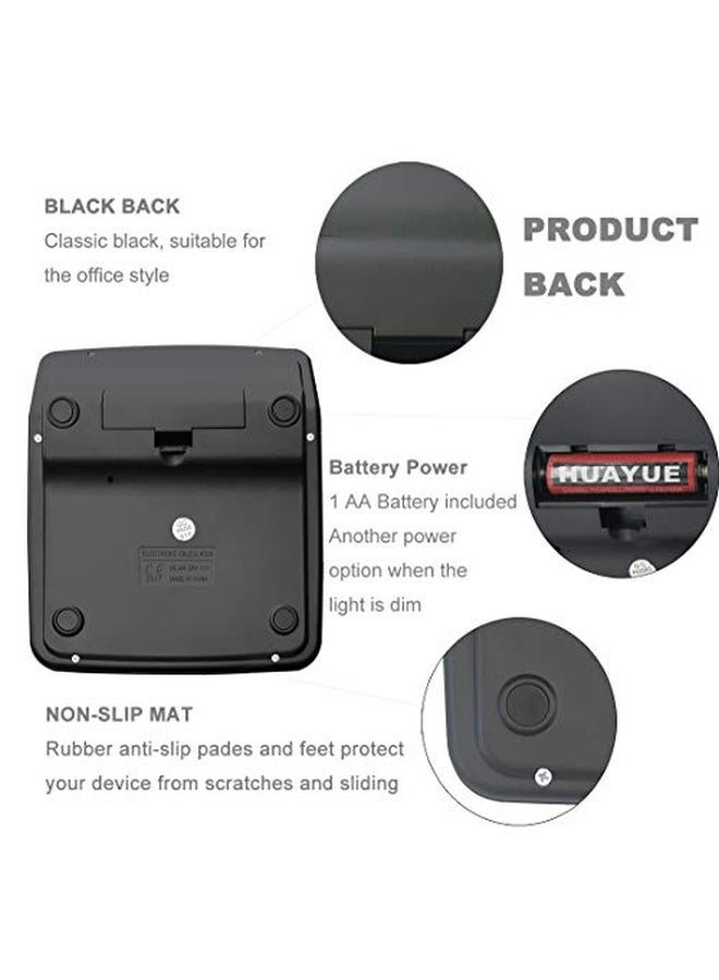 BESTWYA 3-Piece 12-Digit Dual Power Calculator Set Black/Blue/Yellow - Image 2