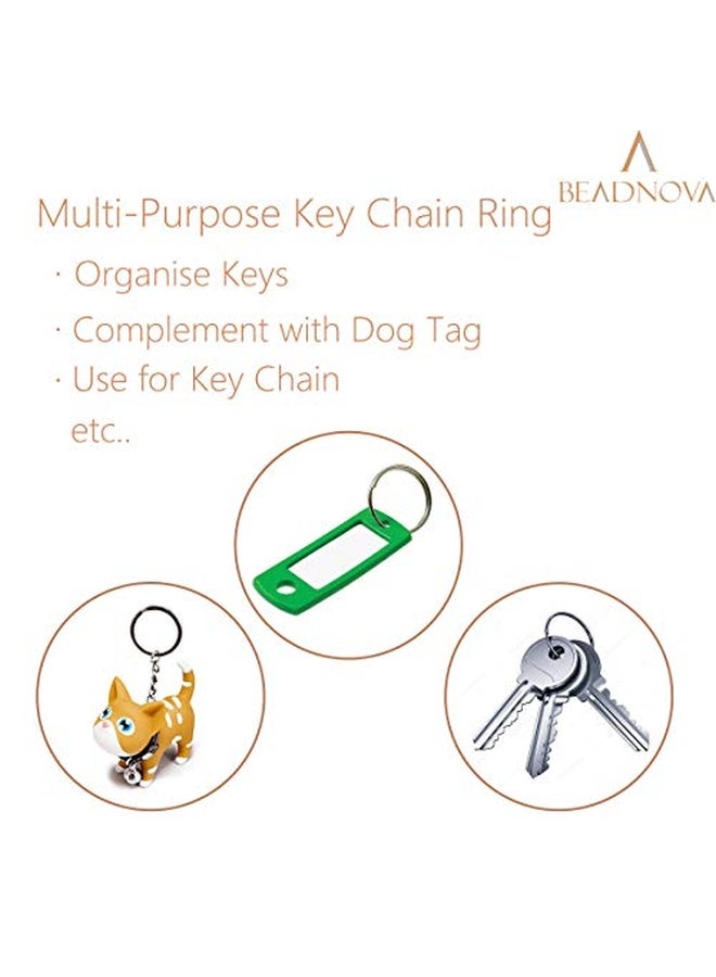 BEADNOVA 50-Piece Key Chain Ring Silver  - Image 2