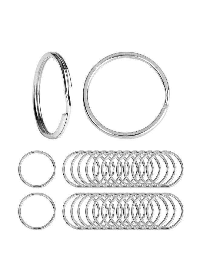 BEADNOVA 50-Piece Key Chain Ring Silver  - Image 1