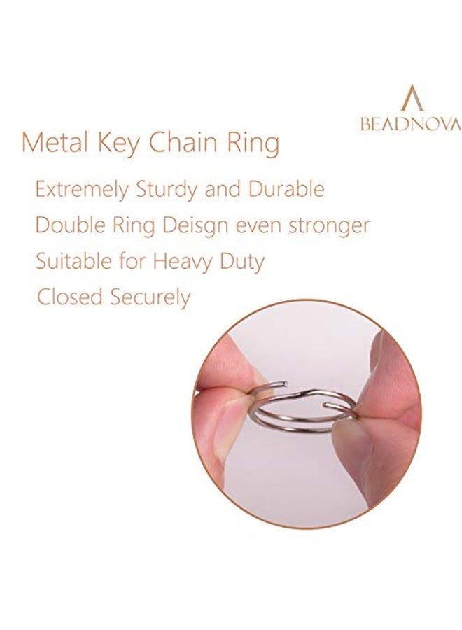 BEADNOVA 50-Piece Key Chain Ring Silver  - Image 3