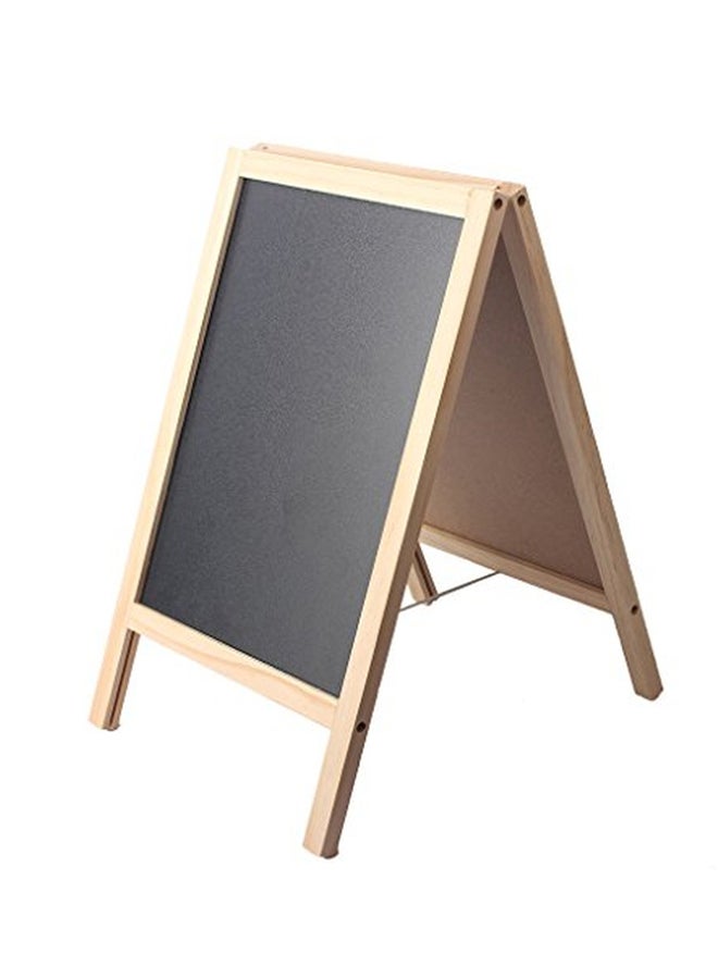 BangQiao Wooden A-Frame Double-Sided Chalkboard Black/Brown  - Image 1