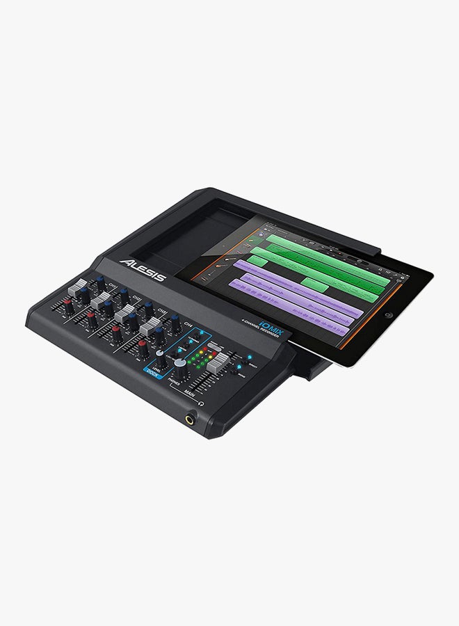 Alesis - 4 Channel Audio Interface/Mixer Visual Mixers For iPad IO MIX Black - Image 1