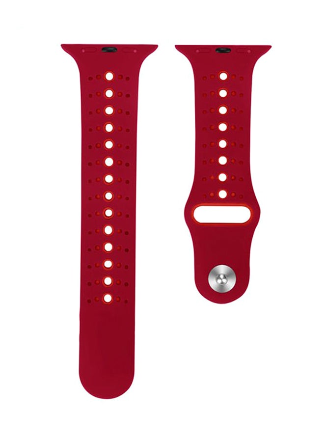 LNKOO - Replacement Bands Compatible For iWatch Apple Watch Series 1/2/3/4 Red - Image 1