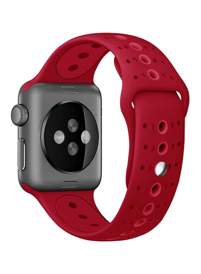 LNKOO - Replacement Bands Compatible For iWatch Apple Watch Series 1/2/3/4 Red - Image 1