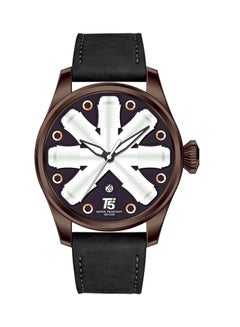 T5 Men's PU Leather Analog Wrist Watch H3632C 