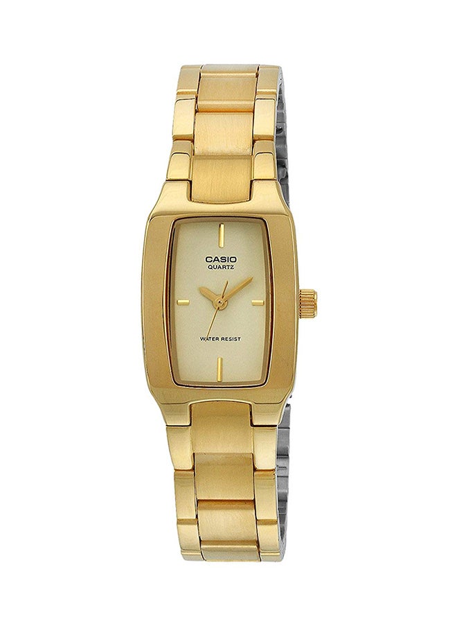 CASIO Women's Enticer Water Resistant Analog Watch LTP-1165N-9CRDF-R - 33 mm - Gold - Image 1