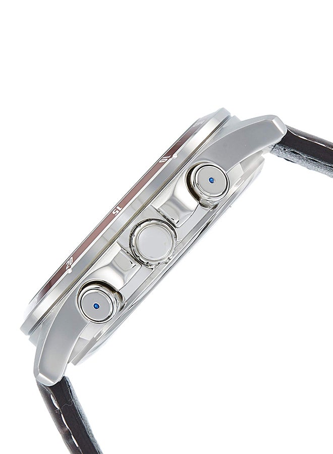 CASIO Men's Leather Analog Wrist Watch MTP-1374L-7A1VDF-R - 47 mm - Brown - Image 3