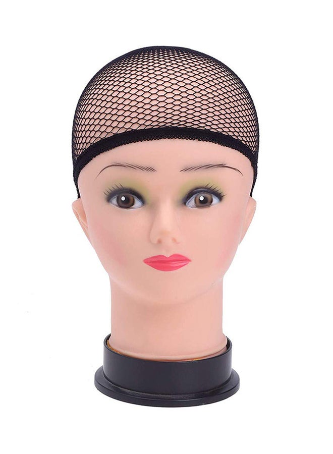 3-Piece Elastic Stocking Wig Cap Beige 50cm - Image 2