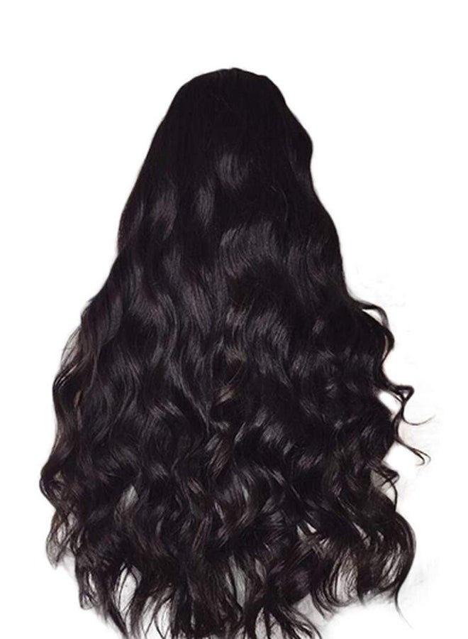 شعر مستعار ريمي البرازيلي مموج طويل بقماش دانتيل من الأمام من شركة فونفونكو أسود 50سم - Image 2