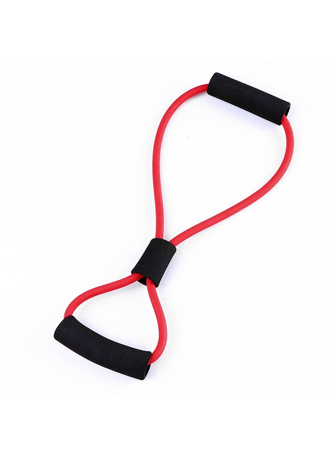 شريط مقاومة على شكل رقم 8 مكون من أوتار مطاطية لأداء تمارين الصدر واليوجا واللياقة البدنية مزود بأنابيب تقييد مرنة - Image 2