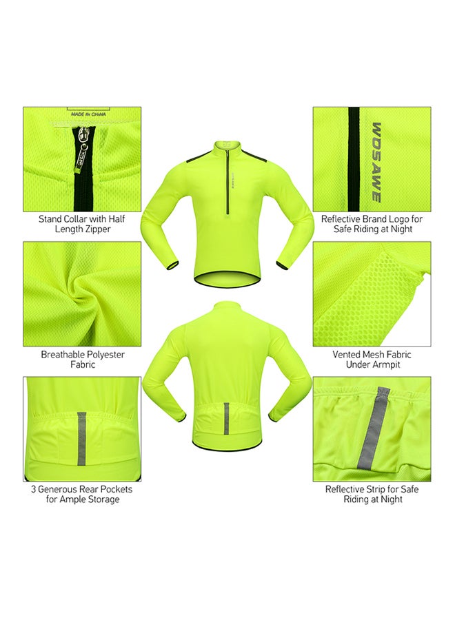WOSAWE - Half-Zip Bike Riding Long Sleeve Shirt - Image 1