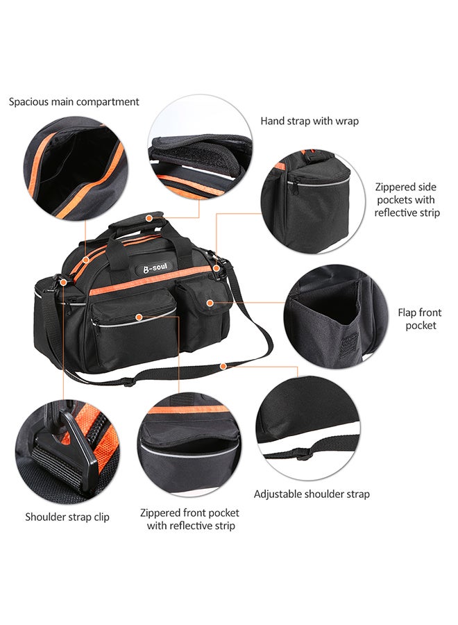 B-SOUL 15L Bike Rear Seat Bag Rack Trunk Basket Pannier Bag Cycling Luggage Storage Case Shoulder Handbag  - Image 3