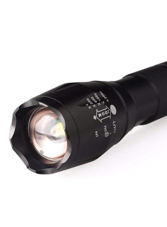 Voberry - X800 Tactical Flashlight LED Zoom Military Torch G700 Battery Charger SKYWOLFEYE Black - Image 1