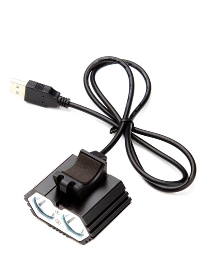 Voberry 6000LM 2 X XM-L T6 LED USB Waterproof Lamp Bike Bicycle Headlight Black  - Image 1