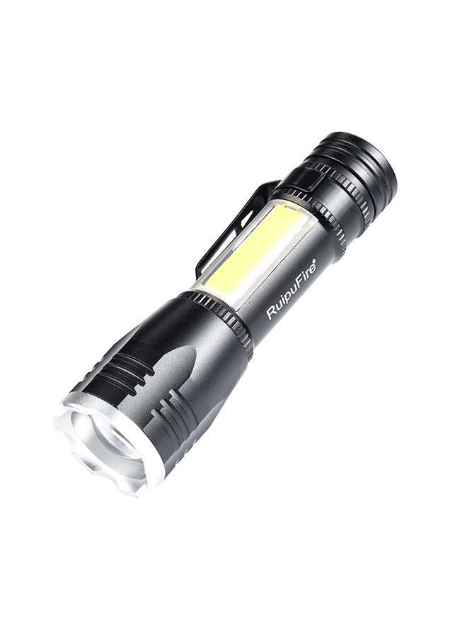 Voberry Zoomable Flashlight XML T6+COB LED Torch Lamp 18650 3 Modes Black - Image 4