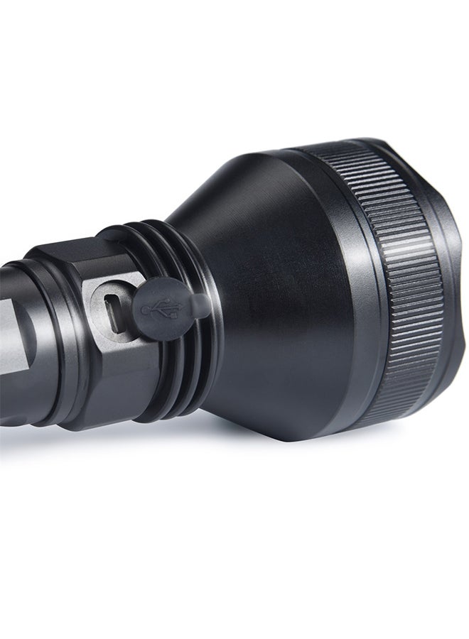 Voberry Waterproof XH P50 LED Flashlight Portable USB Rechargeable Torch Light Lamp Black  - Image 5