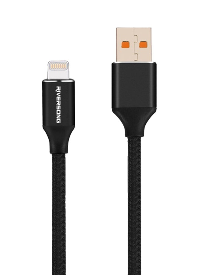 RIVERSONG - USB To Lightning Charging Cable Black - Image 1