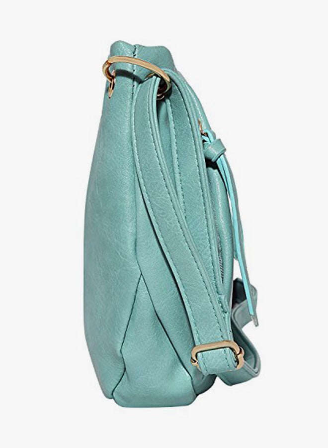 LINO PERROS Polyester Blend Crossbody Bag LWSL00216 Blue - Image 3