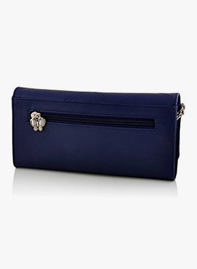 Butterflies Polyester Blend Wallet BNS 2385BL Blue  - Image 2