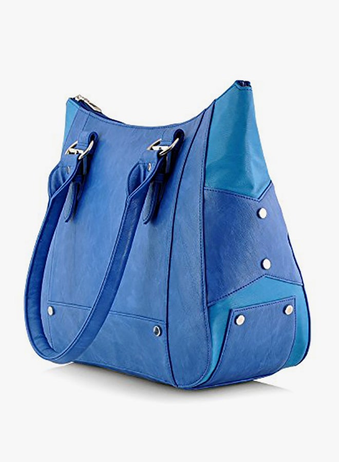 Butterflies - Polyester Blend Shoulder Bag Blue - Image 1