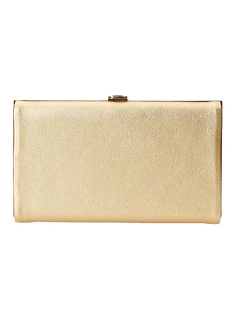 Polyester Blend Clutch LWCC00193GOLDEN Gold