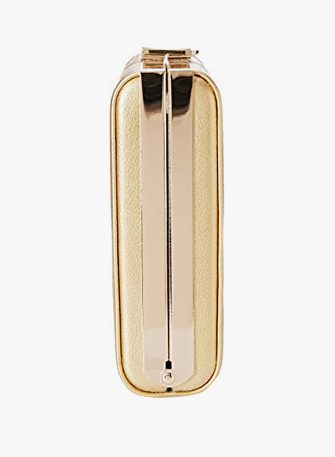 LINO PERROS Polyester Blend Clutch LWCC00193GOLDEN Gold - Image 3