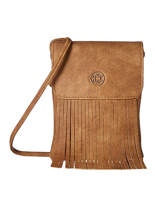 LINO PERROS Polyester Blend Crossbody Bag LWSL00329BROWN Brown 