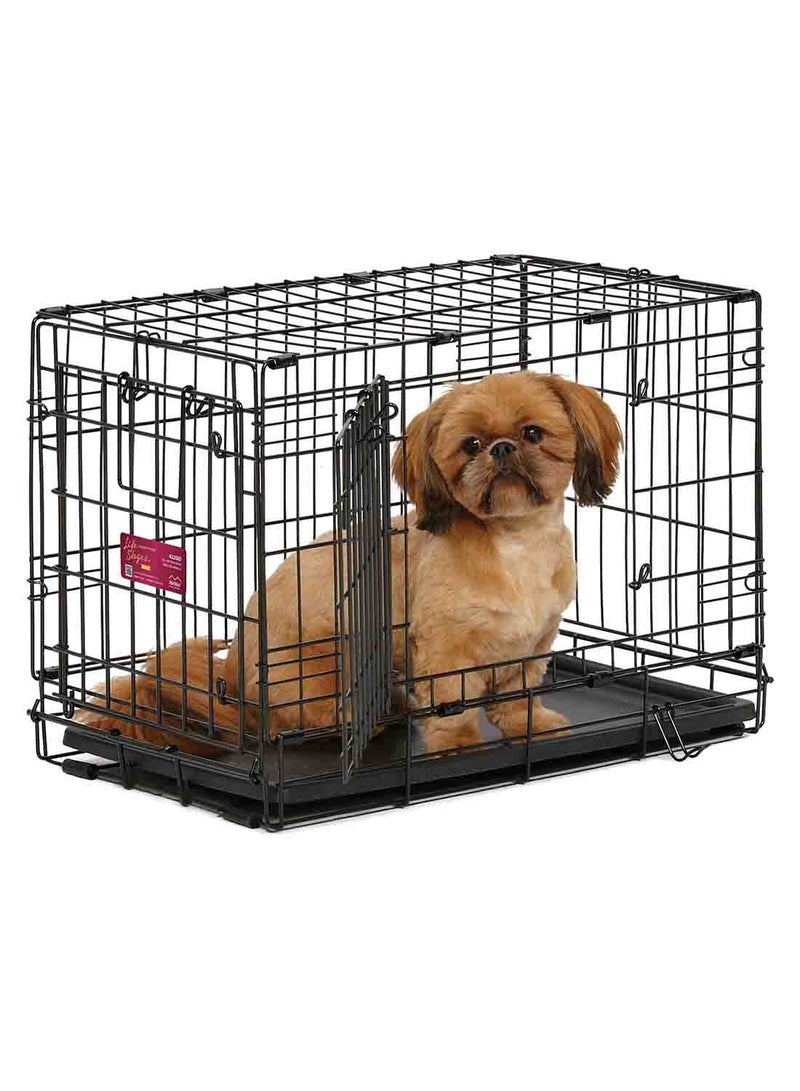 Midwest - Life Stage A.C.E. Double Door Crate Black 22inch - Image 1
