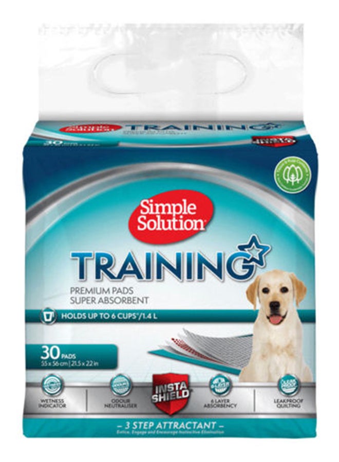 Simple Solution 30-Piece Puppy Training Pads White 21.5 x 22inch 