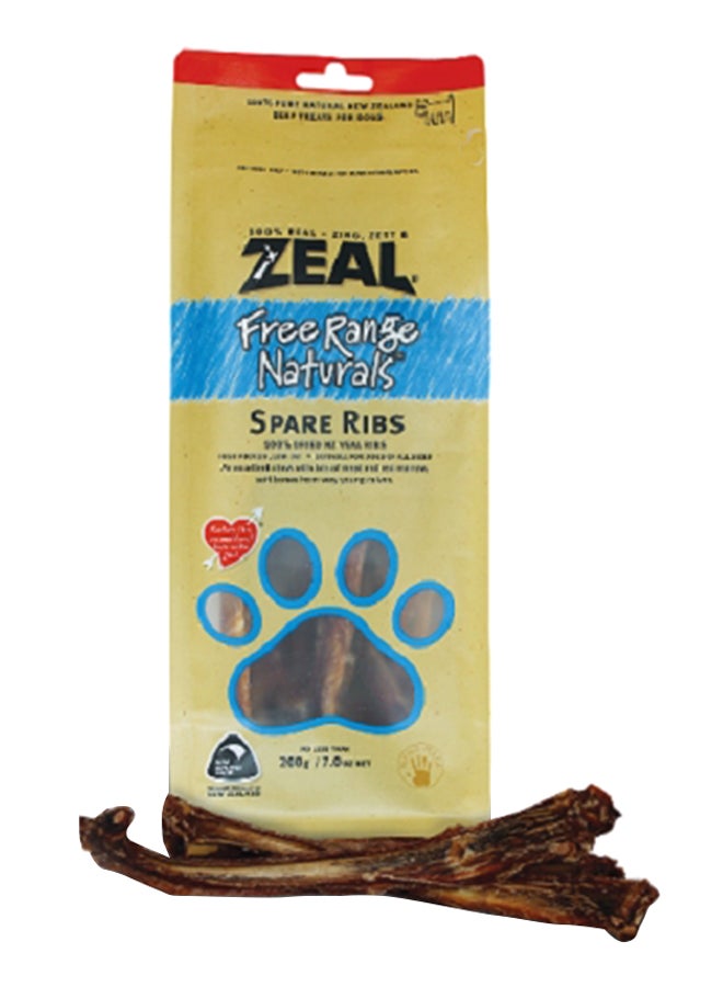 زيل قطع ضلوع لتغذية الكلاب من فري رانج ناتشورالز بني 125جرام