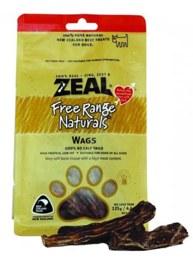 zeal Free Range Natural Dried Wags Dog Treat 125grams