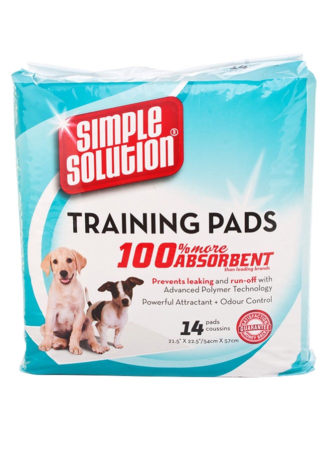 Simple Solution 14-Piece Puppy Training Pads White 21.5 x 22.5inch