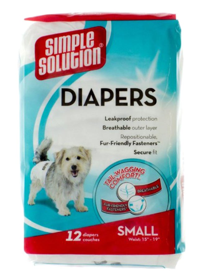 Simple Solution 12-Piece Disposable Diapers Set S